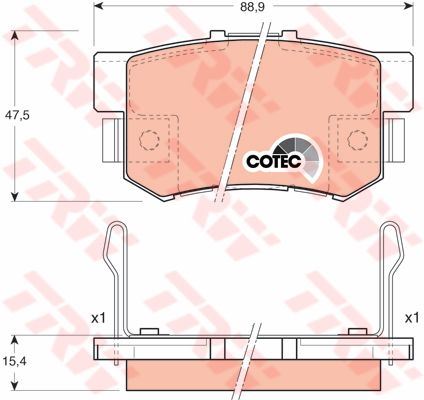 BALATA FREN ARKA HONDA ACCORD 90-98 / ROVER 600 90-